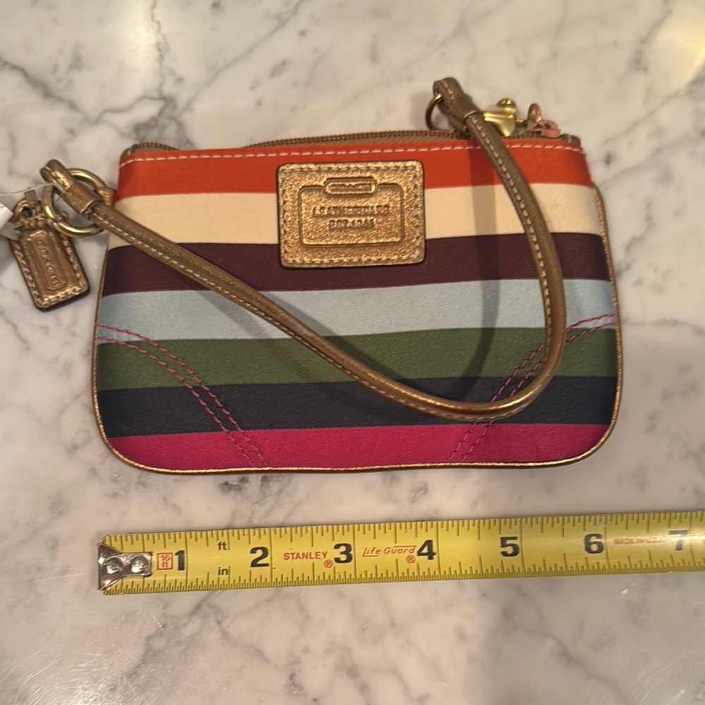 COACH Multicolor Stripe Wristlet Pouch - Picture 7 of 7